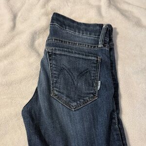 MOTHER Dark Blue Skinny Jeans
